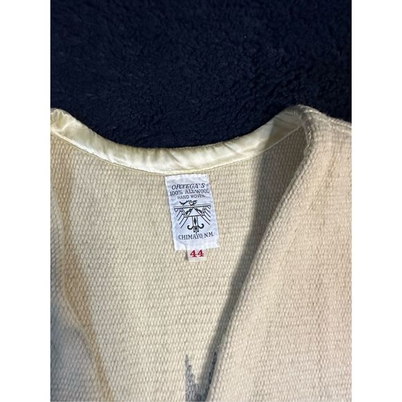 Vintage Ortega Hand Woven Wool Chimayo Vest Southwestern Sz Mens Large W - Picture 6 of 8